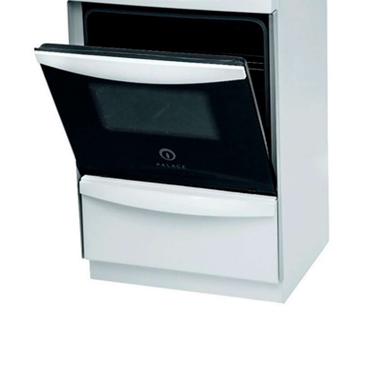Cocina Escorial Palace Cristal A Gas Natural 4 Hornallas Blanca 220v Puerta Con Visor 50l